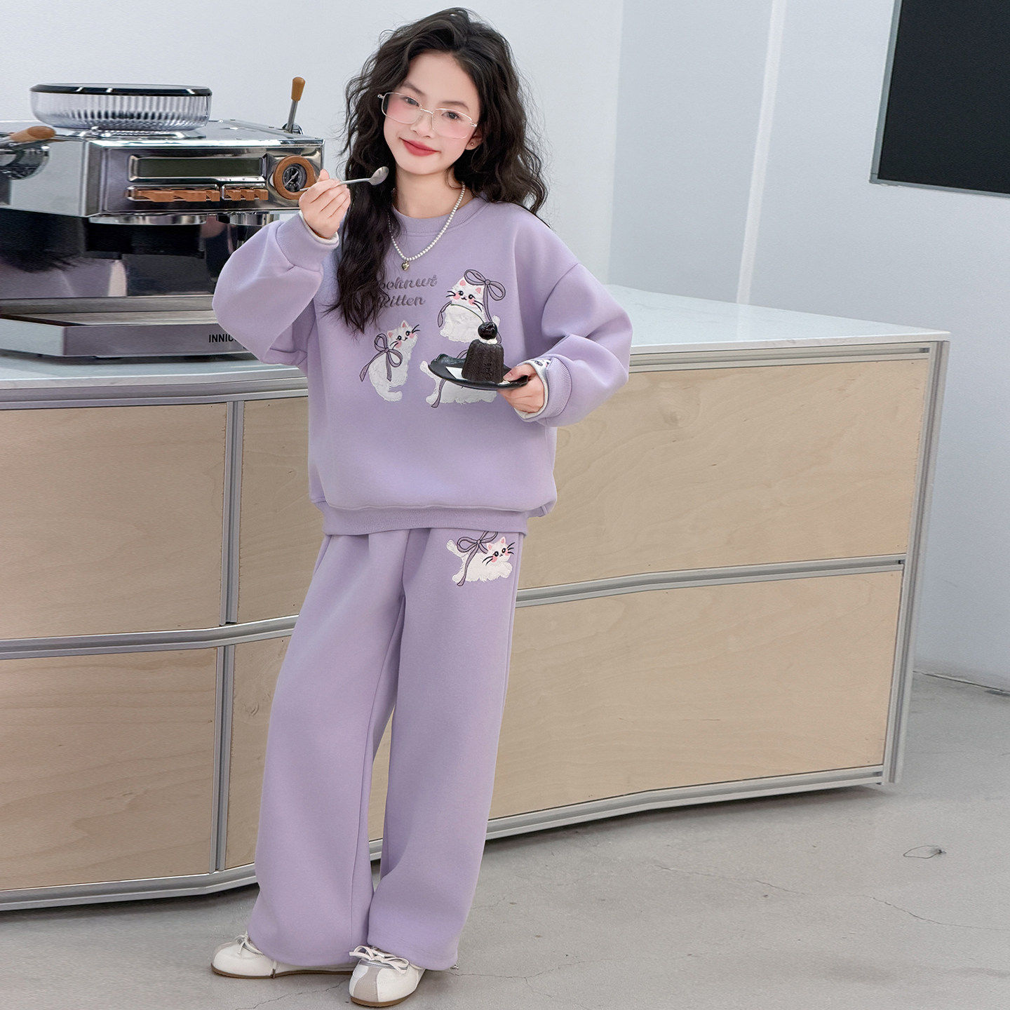 女童卫裤2026春秋装女孩新款套装春季大童上衣儿童卫衣休闲两件套