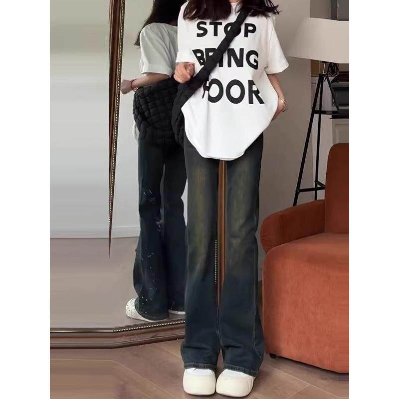 牛仔裤春装新款微喇长复古春季儿童女童中大童2026裤子女孩喇叭裤