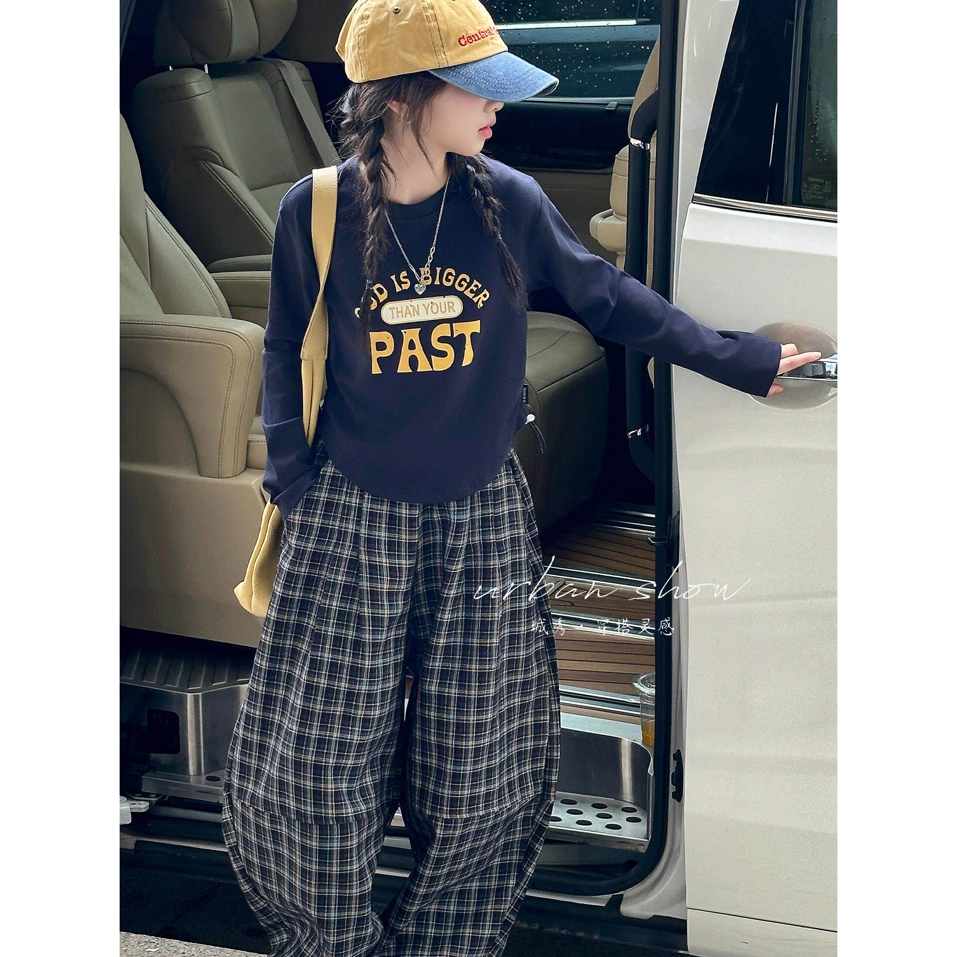 套装两件套2026儿童春秋新款格子衫女孩春装休闲裤打底女童中大童