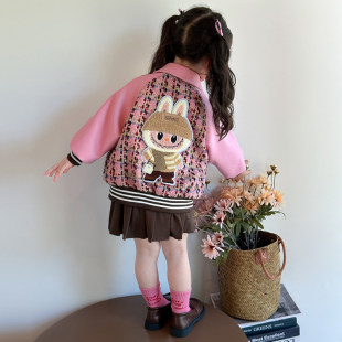 宝宝 洋气新款 香风女童春装 皮衣上衣时髦外套小2026早春儿童春秋季