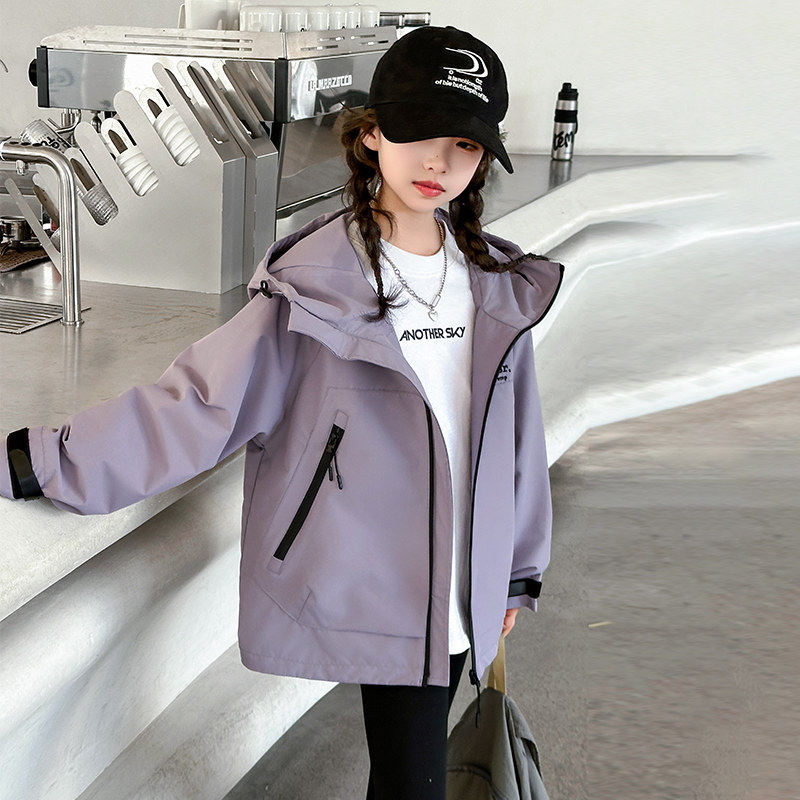 外套款春季风衣春秋上衣春装女童2026洋气女孩大童儿童初中生新款