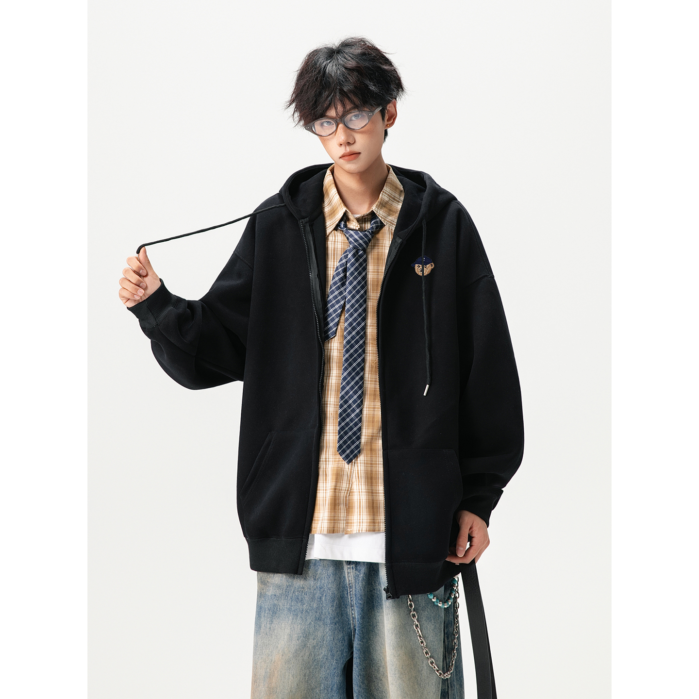 2025新款420克华棉开衫卫衣A336-1-HH1531-特P55（60棉40聚酯纤维，男装卫衣，电商A336-1