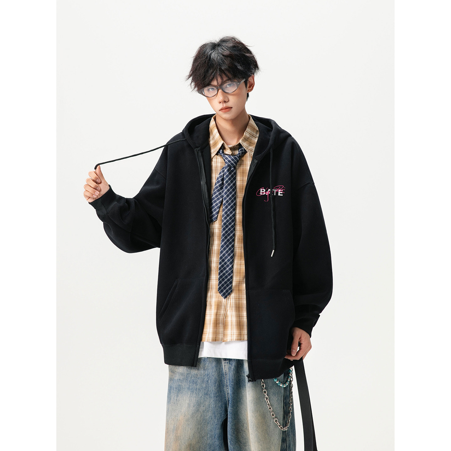 2025新款420克华棉开衫卫衣A336-HH1430-特P55（60棉40聚酯纤维）,男装T恤,电商A336-1