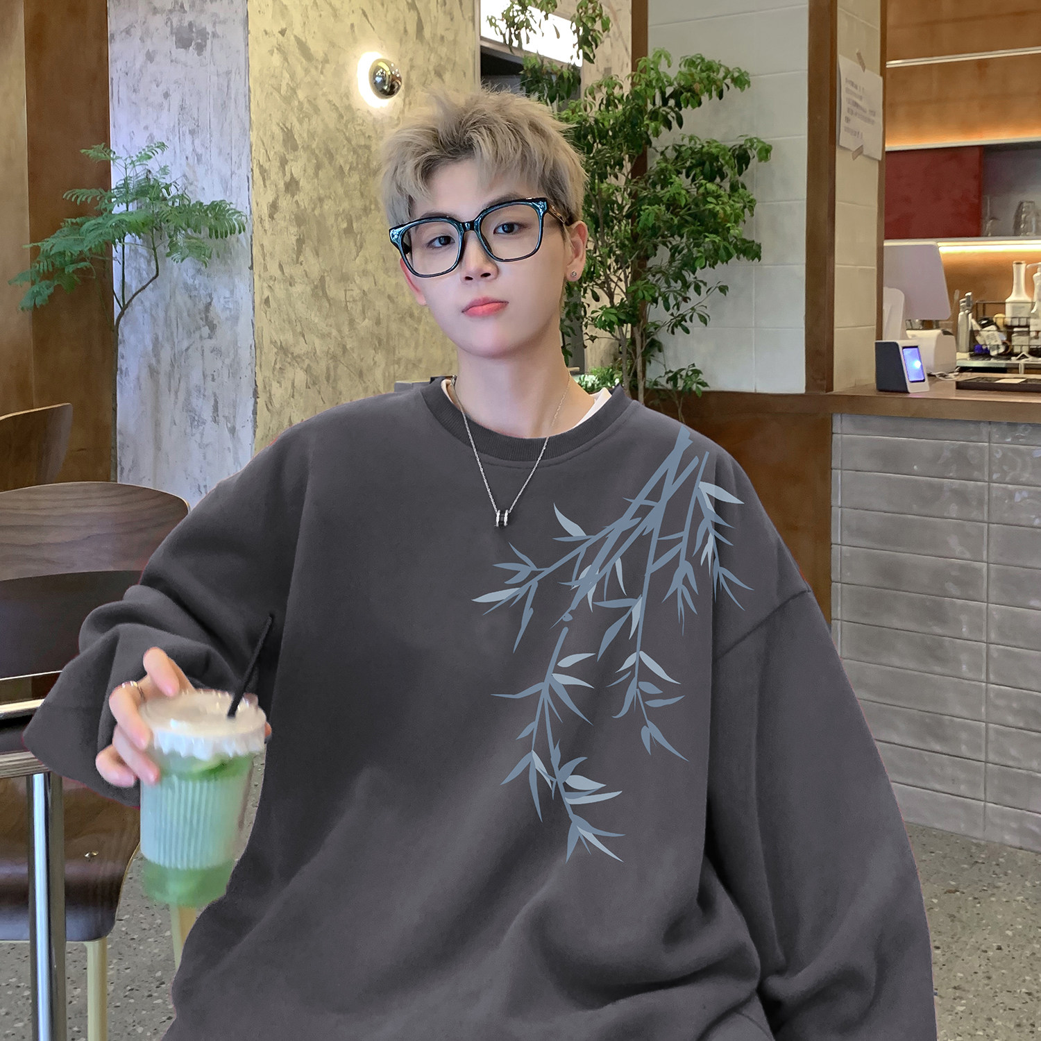 2024秋季圆领卫衣A336-1-HH606-P48-限价68（65棉35聚酯纤维),男装卫衣,电商A336-1