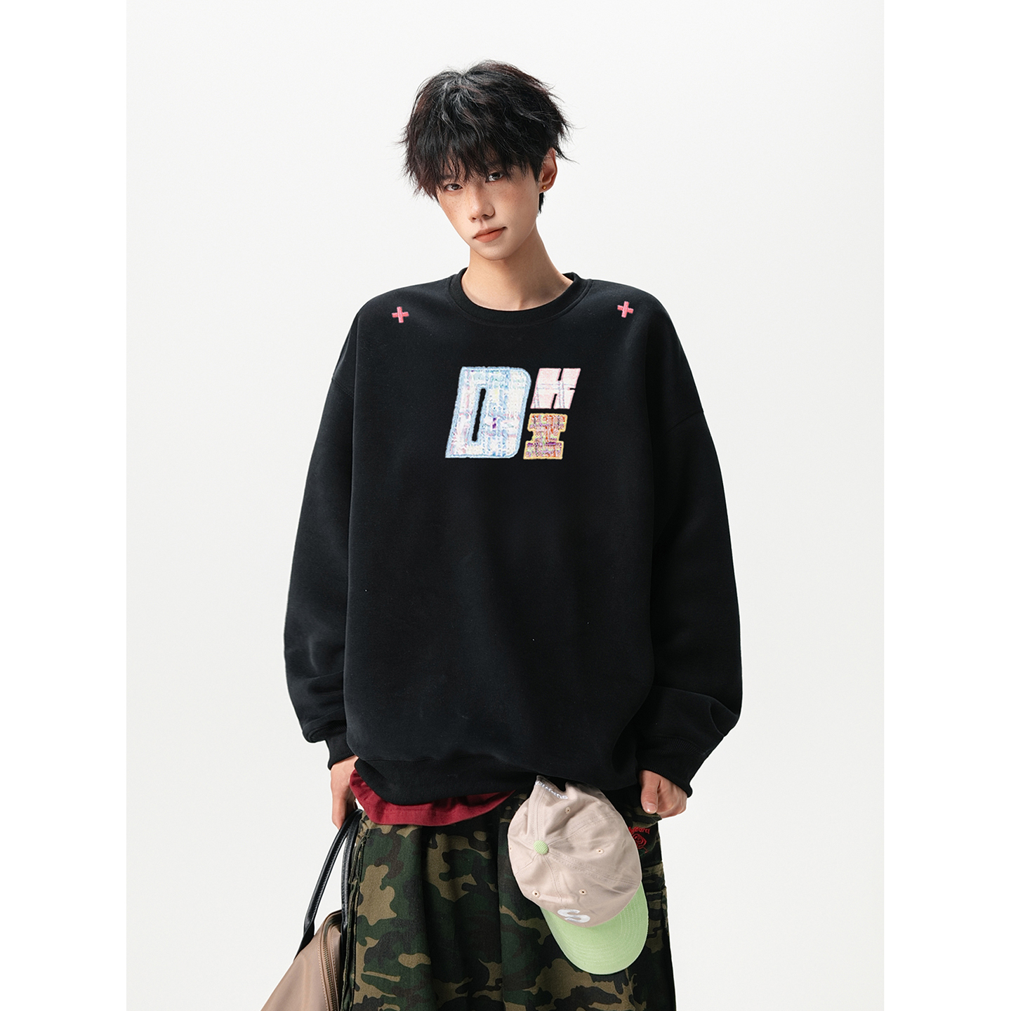 2025新款420克华棉圆领卫衣A336-1-HH1526-特P40（50棉50聚酯纤维，男装卫衣，电商A336-1