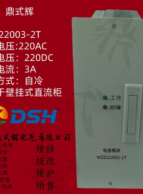 WZD22003-2T壁挂直流充电模块 220V3A 高效自冷 高频开关整流电源