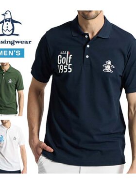 26新日本正品Munsinwear万星威高尔夫男装字母短袖T恤POLO衫代购