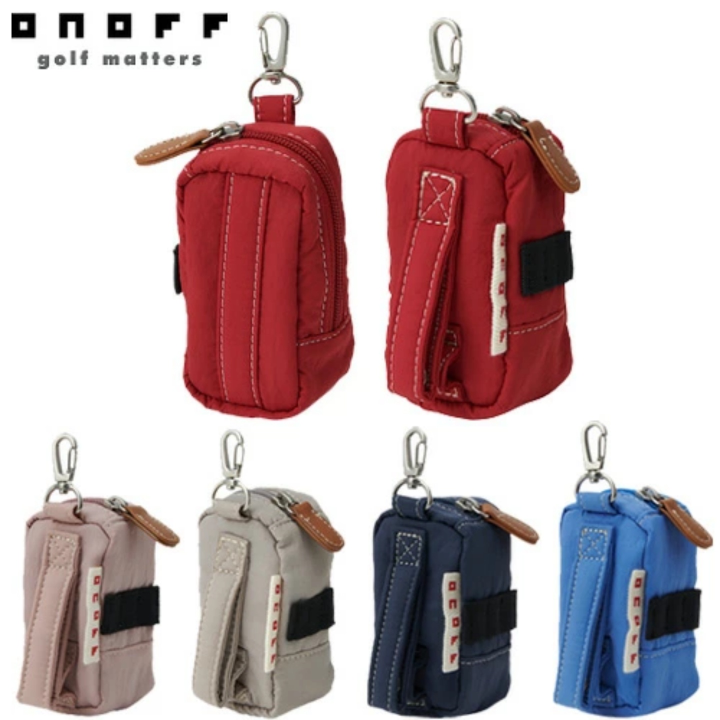 日本ONOFF Golf女士高尔夫球盒2球装收纳盒golf配饰挂件正品代购