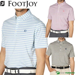 FootJoy FJ高尔夫男装25春夏时尚条纹短袖T恤POLO衫日本正品代购