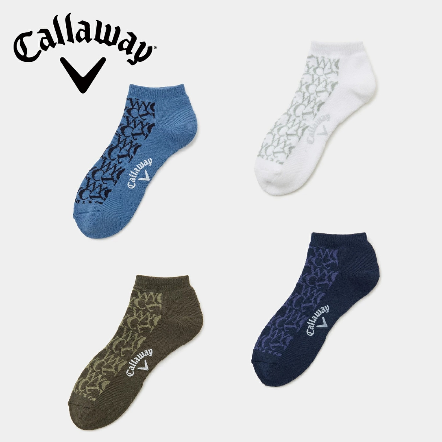 日本正品Callaway卡拉威男士运动针织短袜高尔夫球袜代购25年新品