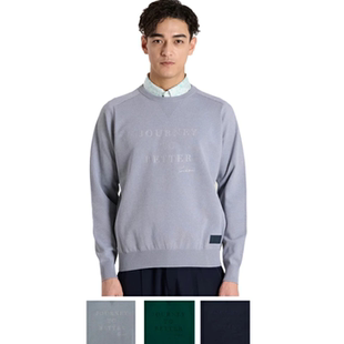 圆领毛衣正品 26年日本Srixon史力胜高尔夫上衣针织衫 男士 长袖 代购