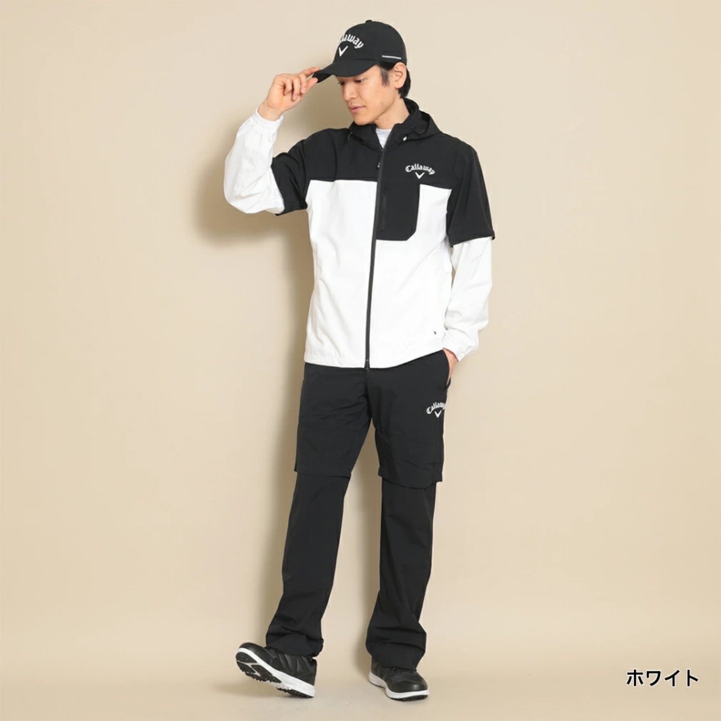 日本正品Callaway卡拉威23款男高尔夫球服长袖夹克长裤防雨衣套装