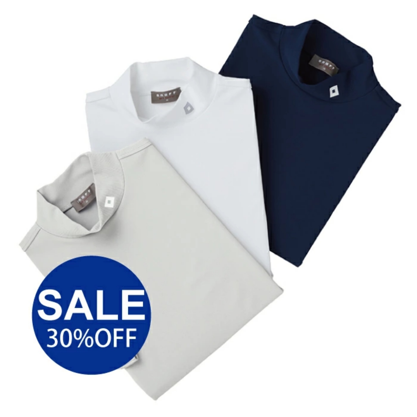 日本ONOFF Golf高尔夫男装春夏短袖T恤小高领纯色套头衫正品代购