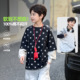 2026春季 假两件上衣 熊猫圆圆儿童撞色袖 新款 满天星男童纯棉t恤