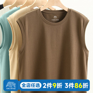 oversize大码背心男夏季潮牌宽松宽肩坎肩重磅运动休闲无袖t恤潮