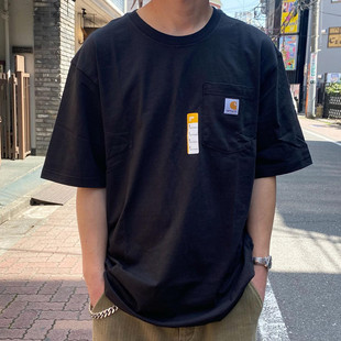 Carhartt短袖 T恤男女潮流美式 K87卡哈特经典 短袖 宽松 口袋工装 正品