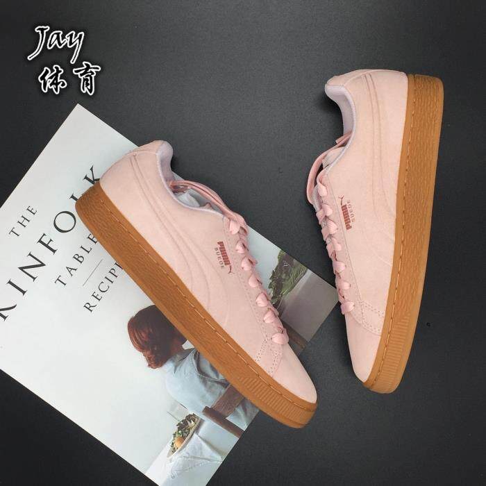 【美国购入】PUMA SUEDE 彪马粉棕 简版松糕鞋女神粉板鞋36439801