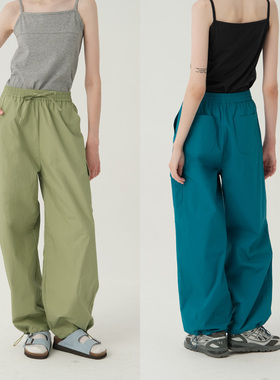 ECRU SOLI 素白已然 B入神裤2.0 山系户外复古宽松束脚降落伞裤