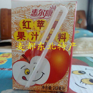 惠尔康红苹果饮料 80后经典饮料 勃利地摊特色 24个起包邮