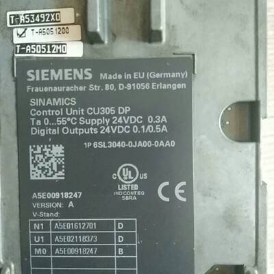 议价6SL3040-0JA00-0AA0 西门子CU305 DP可维修翻新