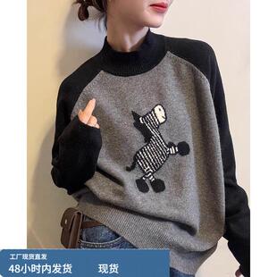 针织打底衫女士春秋冬2025年新款今年流行爆款半高领内搭毛衣上衣