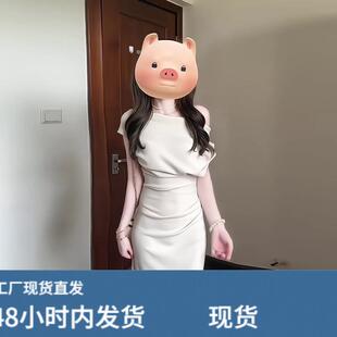 法式斜肩荡领一字肩连衣裙子女夏2026新款收腰褶皱露肩包臀裙长裙
