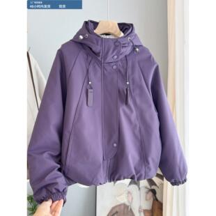 加棉冲锋衣外套女2025秋冬新款 宽松显瘦上衣小个子休闲夹克潮 韩版