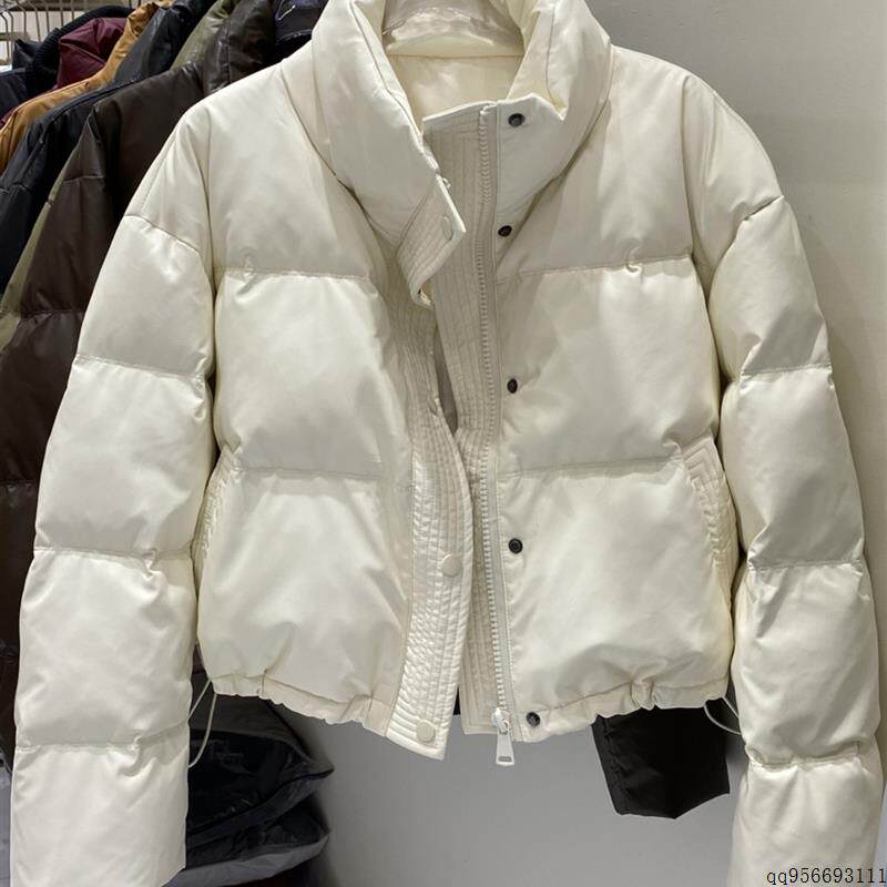 PU皮韩国东大门2024秋冬反季短款百搭免洗立领羽绒服女皮衣外套冬