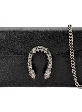 二手 GUCCI古驰 Dionysus 皮革 斜挎单肩包 黑色 超迷你