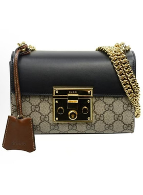 GUCCI古驰 Padlock 月光宝盒系列金属锁头老花Logo 盒子包 小号