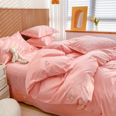 床上四件套纯棉全棉100床单被套