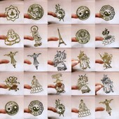 手机金属贴纸电脑贴创意个性 贴关公网红饰品八卦观音如来财神贴莲