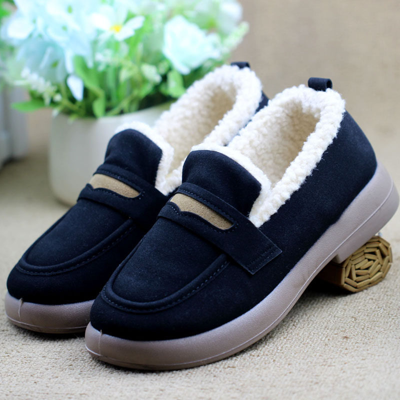 秋冬老北京布鞋女厚底加绒保暖妈妈棉鞋软底防滑工作鞋休闲豆豆鞋,女鞋,乐福鞋（豆豆鞋）,淘宝优惠券,粉丝福利购,淘宝优惠卷