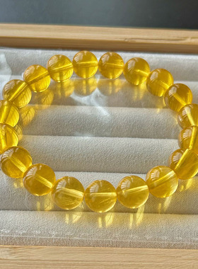 天然黄水晶手链男女款