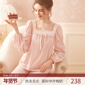 甜美可爱公主风纯棉家居服套装 RoseTree宫廷风睡衣女春秋季 长袖