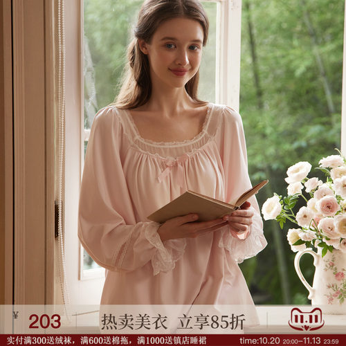 RoseTree复古宫廷少女假两件长袖