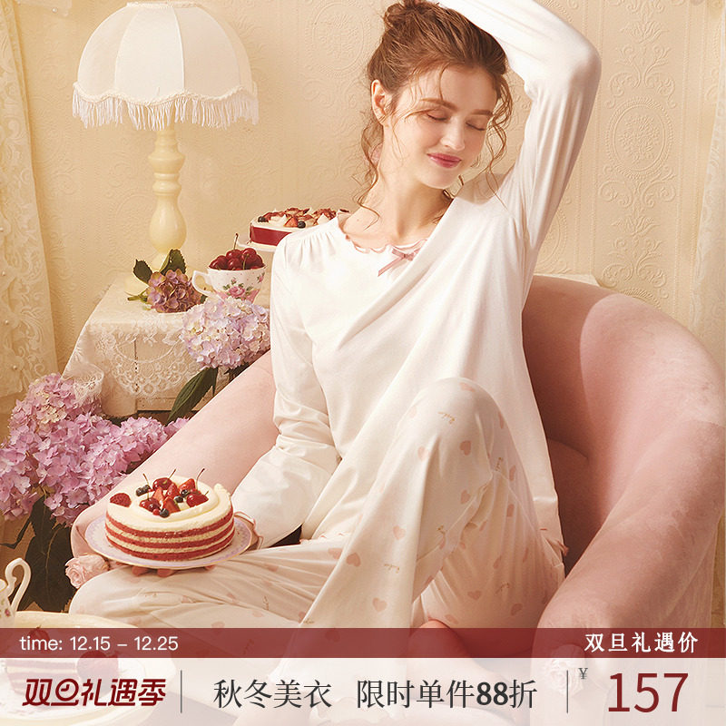 日系长袖少女公主风纯棉家居服