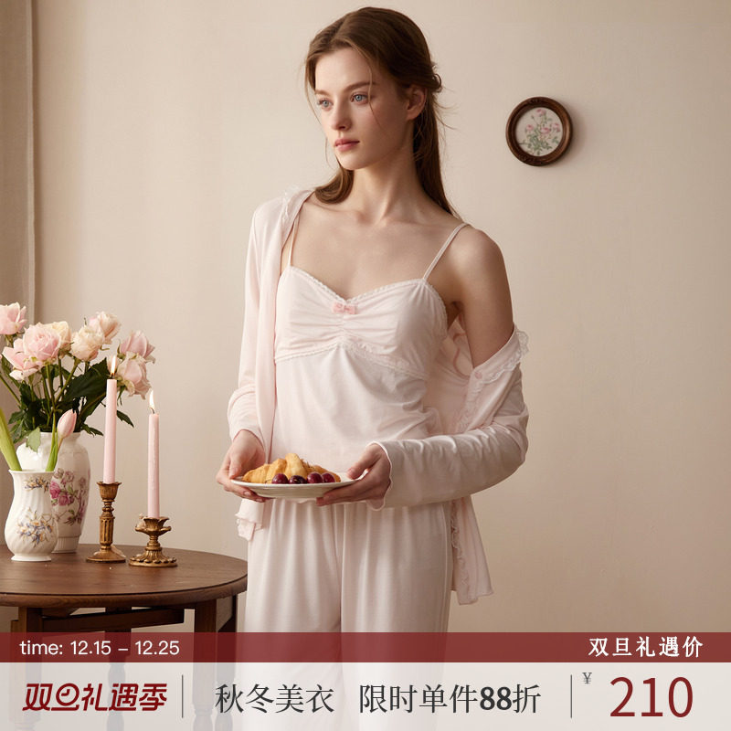 RoseTree日系文艺少女吊带三件套