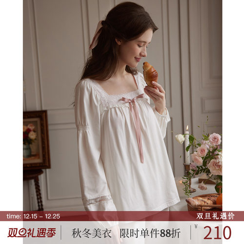 RoseTree复古宫廷风少女纯棉睡衣