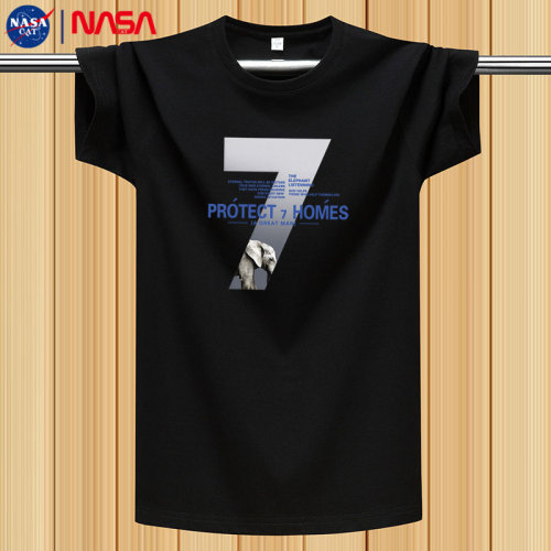 NASA纯棉短袖青年人时尚大码T恤