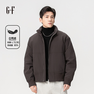 GF男装 冬季简约百搭合身舒适保暖立领短款羽绒服 S/W 170254026