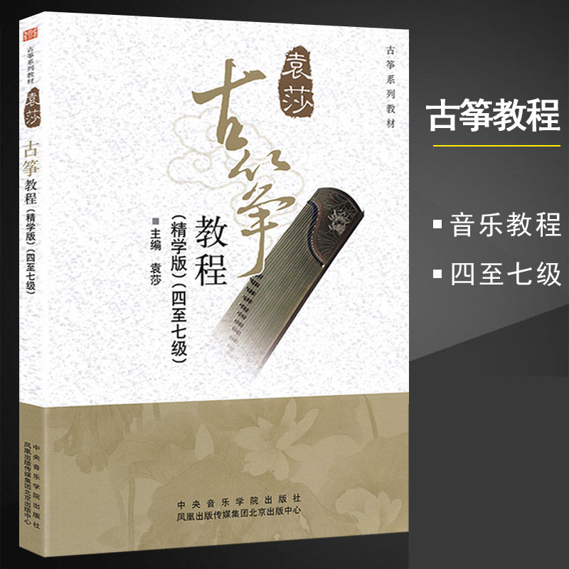 正版包邮 袁莎古筝教程4-7级精学版古筝成人版古筝基础入门教程民族