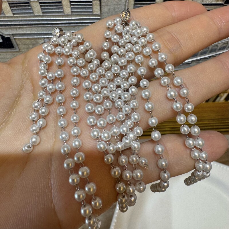 瀑布流苏不对称长耳环耳饰耳坠女