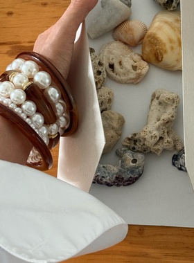 ins多层手镯环叠戴亚克力