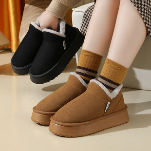 加绒加厚底外穿防滑学生家居室内棉鞋 女包跟2025新款 棉拖鞋 冬季