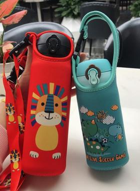 通用膳魔师保温杯套500ml350ml600ml水壶套儿童杯袋长背带防摔套