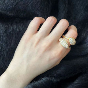 TENDER SOCIETY 衔尾蛇系列金银密镶钻戒指小众轻奢设计