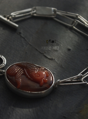 南红玛瑙骑单车原创设计风手镯