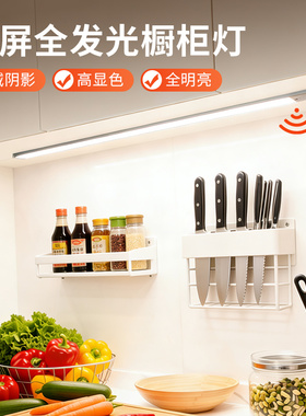 橱柜灯led柜下灯条高亮厨房切菜照明灯补光灯插电手扫式感应灯带