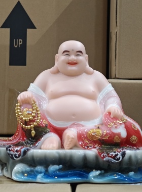 汉白玉弥勒佛未来佛茶桌招财摆件